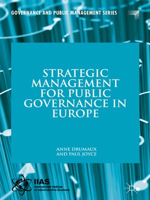cover image of Strategic Management for Public Governance in Europe